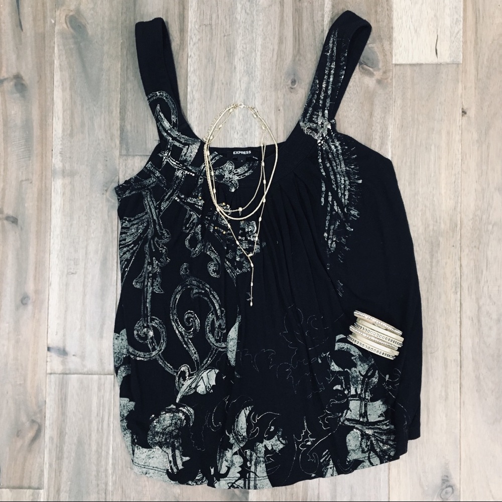 Express Trapeze Top with Gold detailing